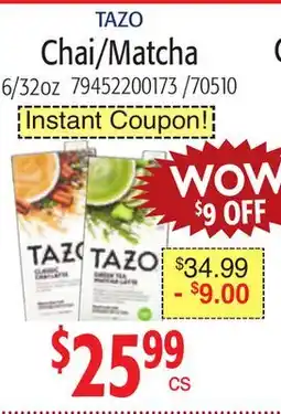 Restaurant Depot TAZO Chai MATCHA offer