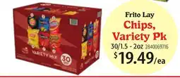 Restaurant Depot Frito Lay Chips, Variety Pk offer