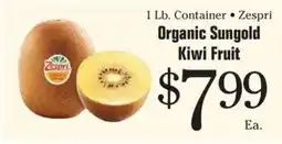 Morton Williams Zespri organic sungold kiwi fruit offer