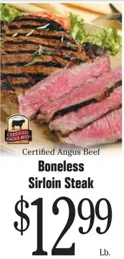 Morton Williams Certified Angus Beef Boneless Sirloin Steak offer