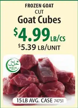 Restaurant Depot FROZEN GOAT CUT Goat Cubes offer