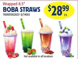 Restaurant Depot Wrapped 8.5 BOBA STRAWS offer