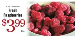 Morton Williams Fresh Raspberries offer