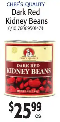 Restaurant Depot CHEF'S QUALITY Dark Red Kidney Beans offer