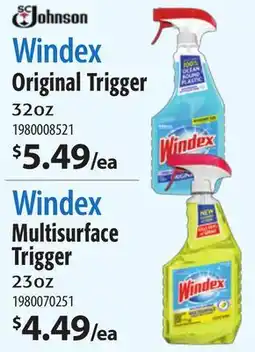 Restaurant Depot Windex Original Trigger, Multisurface Trigger offer