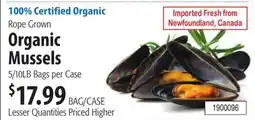 Restaurant Depot Organic Mussels offer