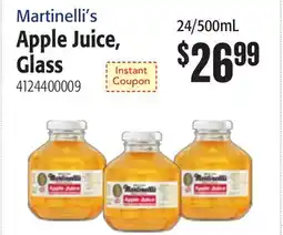 Restaurant Depot Martinelli's Apple Juice, Glass offer