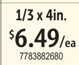 Restaurant Depot 1/3 x 4in offer