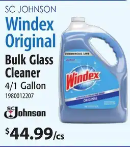 Restaurant Depot SC JOHNSON Windex Original Bulk Glass Cleaner offer