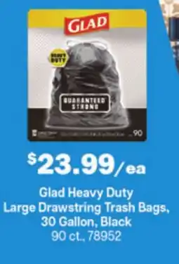 Restaurant Depot Glad Heavy Duty Large Drawstring Trash Bags, 30 Gallon, Black offer