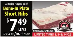 Restaurant Depot Superior Angus Beef Bone-In Plate Short Ribs offer