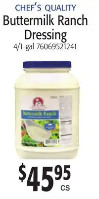 Restaurant Depot CHEF'S QUALITY Buttermilk Ranch Dressing offer