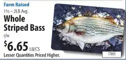 Restaurant Depot Whole Striped Bass offer