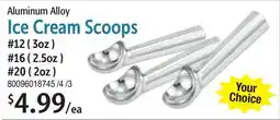 Restaurant Depot Aluminum Alloy Ice Cream Scoops offer