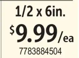 Restaurant Depot 1/2 x 6in offer