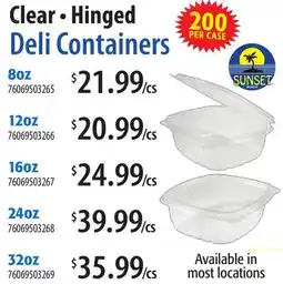 Restaurant Depot Clear • Hinged Deli Containers offer