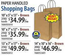 Restaurant Depot PAPER HANDLED Shopping Bags offer
