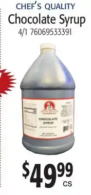 Restaurant Depot CHEF'S QUALITY Chocolate Syrup offer