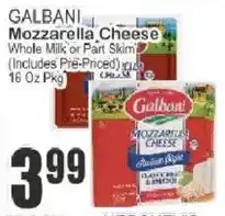 Key Food Galbani mozzarella cheese offer
