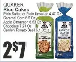 Key Food Quaker rice cakes offer