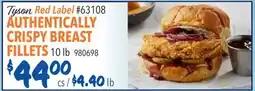 Restaurant Depot Tyson Red Label #63108 AUTHENTICALLY CRISPY BREAST FILLETS offer