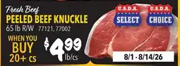 Restaurant Depot PEELED BEEF KNUCKLE offer