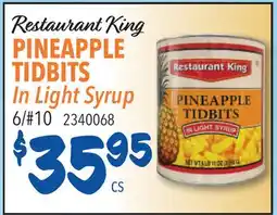 Restaurant Depot Restaurant King PINEAPPLE TIDBITS In Light Syrup offer
