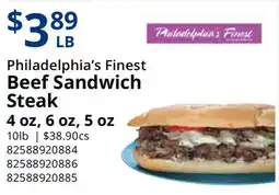 Restaurant Depot Philadelphia's Finest Beef Sandwich Steak offer