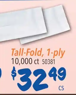 Restaurant Depot Tall-Fold, 1-ply offer