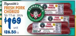 Restaurant Depot Reynaldo's FRESH PORK CHORIZO offer
