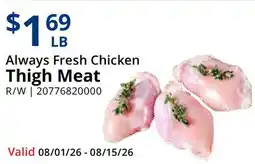 Restaurant Depot Always Fresh Chicken Thigh Meat offer