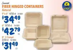 Restaurant Depot FIBER HINGED CONTAINERS offer