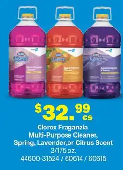 Restaurant Depot Clorox Fraganzia Multi-Purpose Cleaner, Spring, Lavender, or Citrus Scent offer