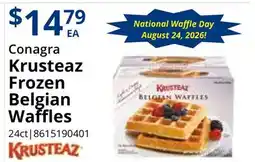 Restaurant Depot Conagra Krusteaz Frozen Belgian Waffles offer