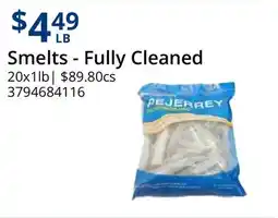 Restaurant Depot Smelts - Fully Cleaned offer