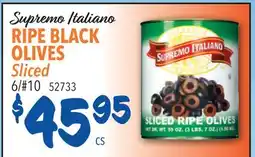 Restaurant Depot Supremo Italiano RIPE BLACK OLIVES Sliced offer