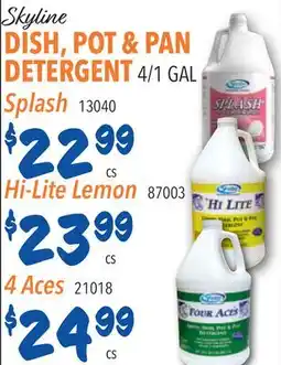 Restaurant Depot Skyline DISH, POT & PAN DETERGENT 4/1 GAL offer