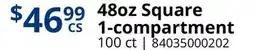 Restaurant Depot 48oz Square 1-compartment offer