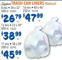 Restaurant Depot Skyline TRASH CAN LINERS offer