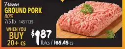 Restaurant Depot Frozen GROUND PORK offer