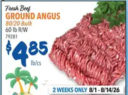 Restaurant Depot Fresh Beef GROUND ANGUS 80/20 Bulk offer
