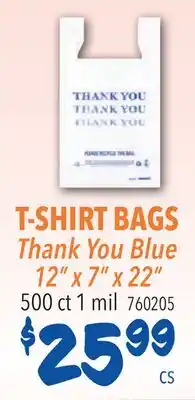 Restaurant Depot T-SHIRT BAGS Thank You Blue offer
