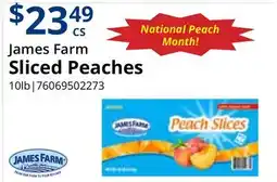 Restaurant Depot James Farm Sliced Peaches offer