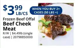 Restaurant Depot Frozen Beef Offal Beef Cheek Meat offer