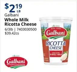 Restaurant Depot Galbani Whole Milk Ricotta Cheese offer
