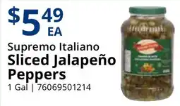 Restaurant Depot Supremo Italiano Sliced Jalapeño Peppers offer