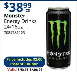 Restaurant Depot Monster Energy Drinks offer