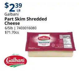 Restaurant Depot Galbani Part Skim Shredded Cheese offer