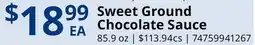 Restaurant Depot Sweet Ground Chocolate Sauce offer