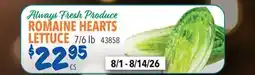 Restaurant Depot ROMAINE HEARTS LETTUCE offer